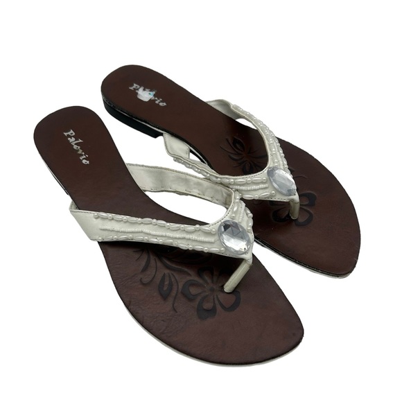 Vintage Tropical Hawaiian Beach Flip Flop Sandals - Picture 1 of 3